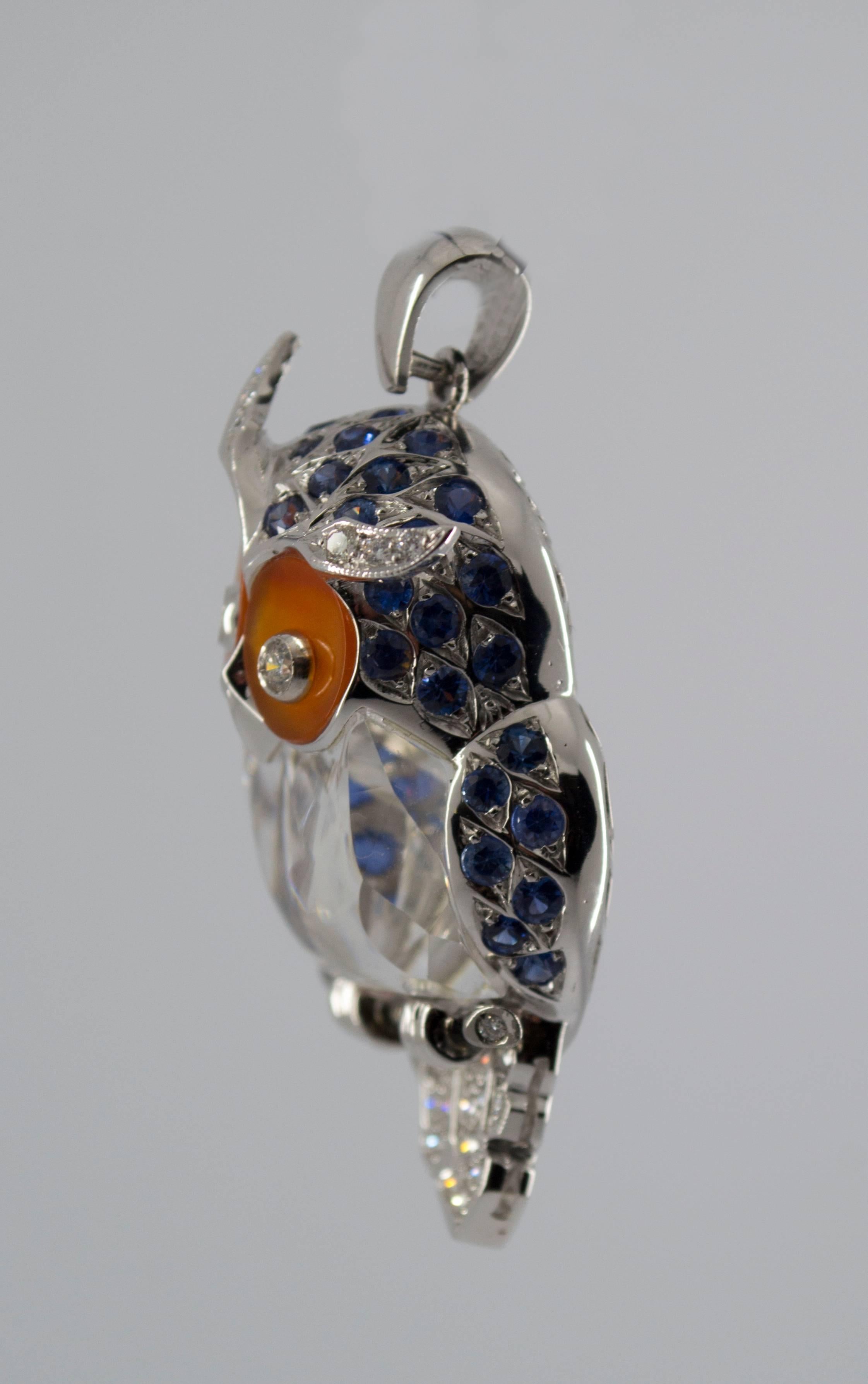 owl diamond necklace