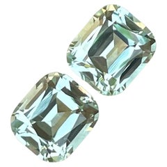 4.10 Carats Sea Form Tourmaline Stone Pair Cushion Cut Afghan Gemstones