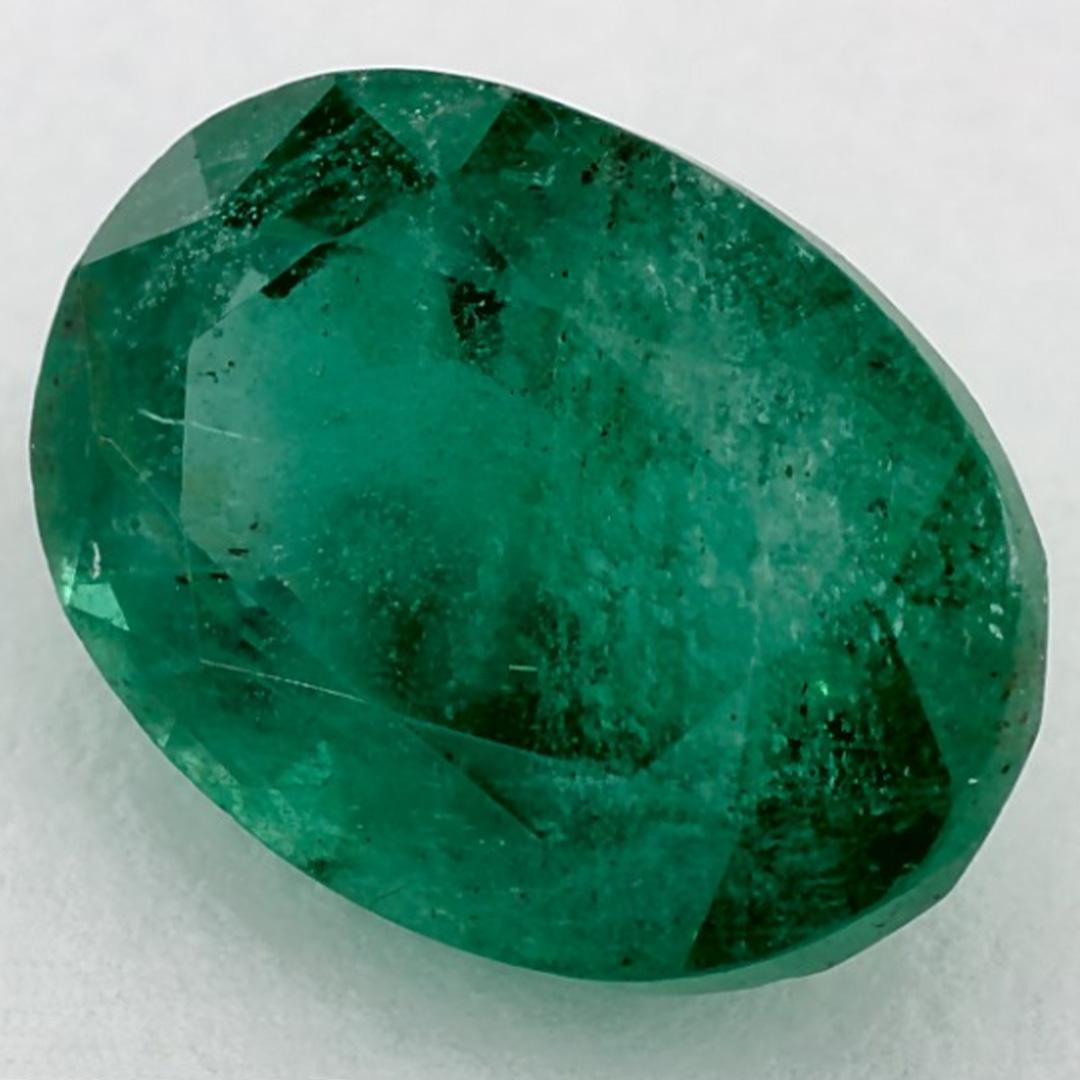4.10 Karat Smaragd Oval Loser Edelstein (Ovalschliff) im Angebot