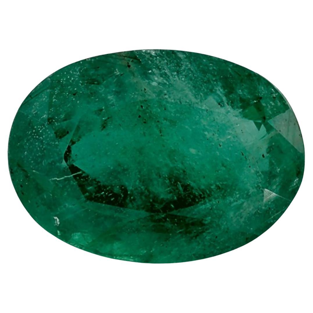 4.10 Karat Smaragd Oval Loser Edelstein