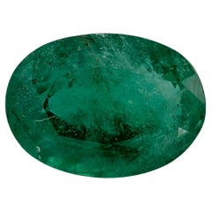 4.10 Karat Smaragd Oval Loser Edelstein