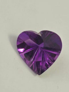 4.10 ct. Natural Heart Amethyst Brazil Gemstone Fantasy Cut 12mm X 12mm