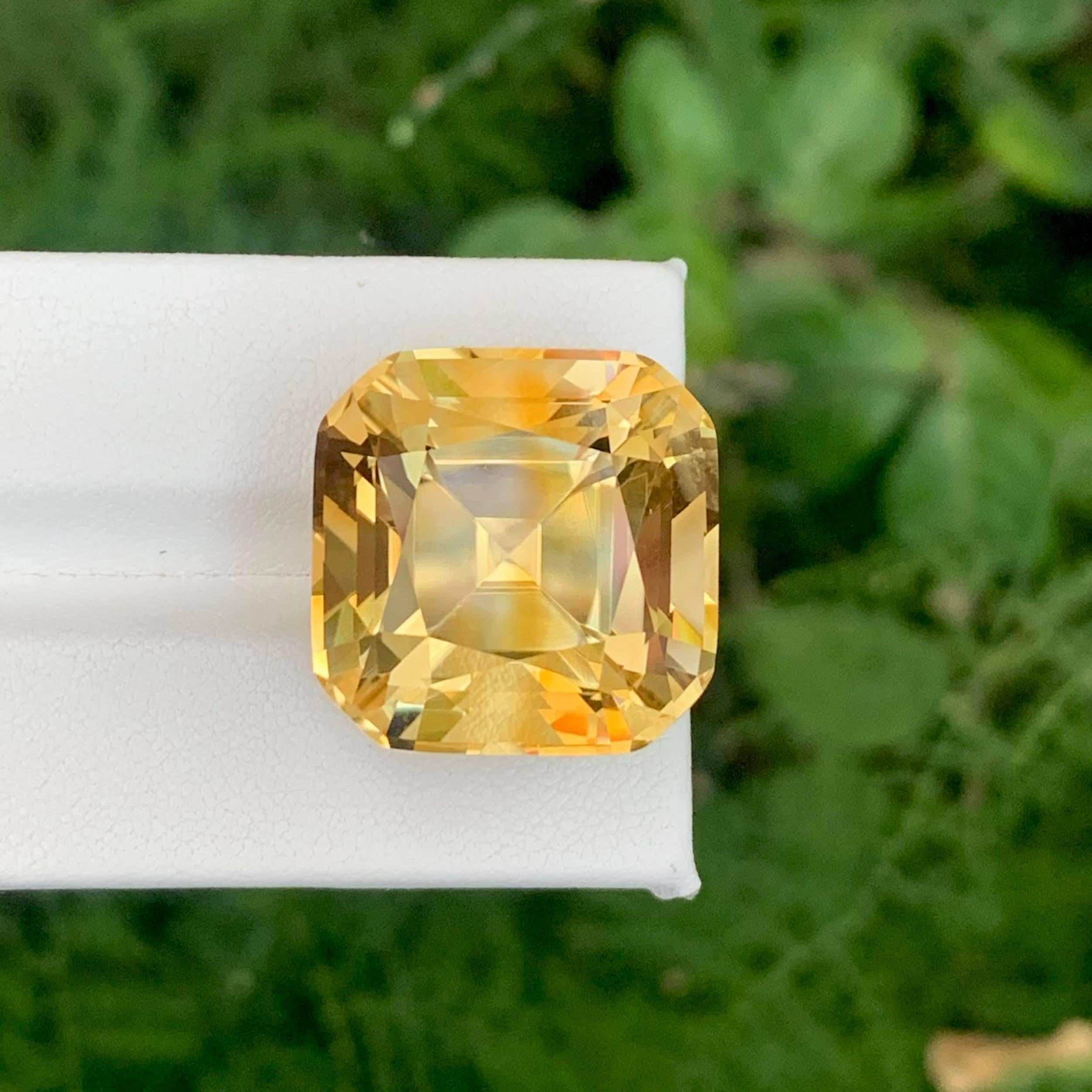 Peso 41,00 carati 
Dimensioni 20,4x20,4x16,4 mm
Trattamento Nessuno 
Origine Brasile 
Clarity Loup Clean 
Forma taglio cuscino




Questo magnifico Citrino Giallo Dorato naturale da 41,00 carati proveniente dal Brasile è un esempio straordinario di