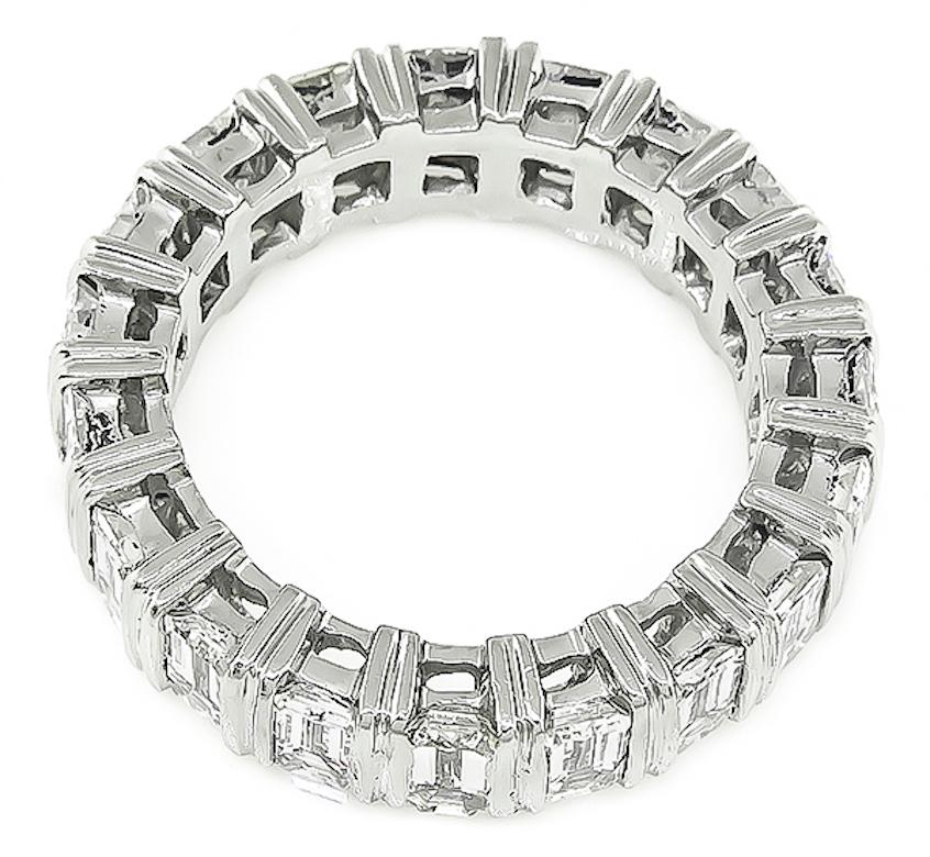 4.10 Carat Diamond Eternity Wedding Band In Good Condition For Sale In New York, NY