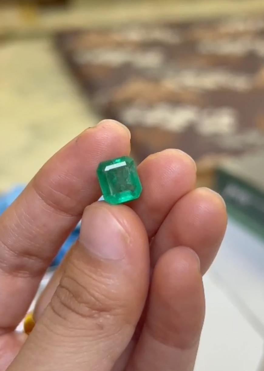 4.10ct Emerald Cut Emerald Ring in 18ct Gold 11