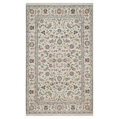 Tappeto 4
10 "x8
 Avorio Nain con Design/One a pelo morbido in lana e seta annodato a mano