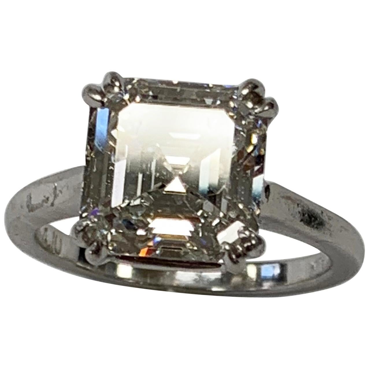 4.11 Asscher Cut Diamond Ring