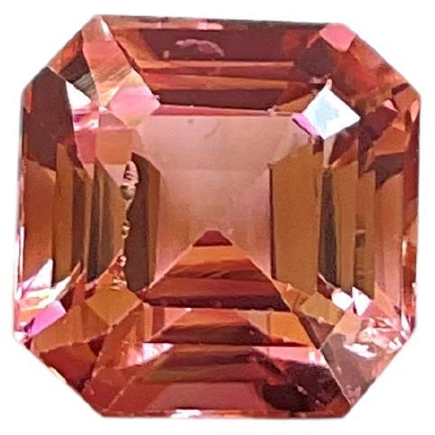 4.11 Carats Pink Peach Top Quality Radiant Cut stone For Jewelry Natural Gem
