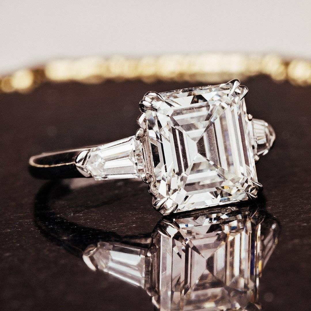 Women's 4.12 Carat GIA Diamond Platinum Engagement Ring
