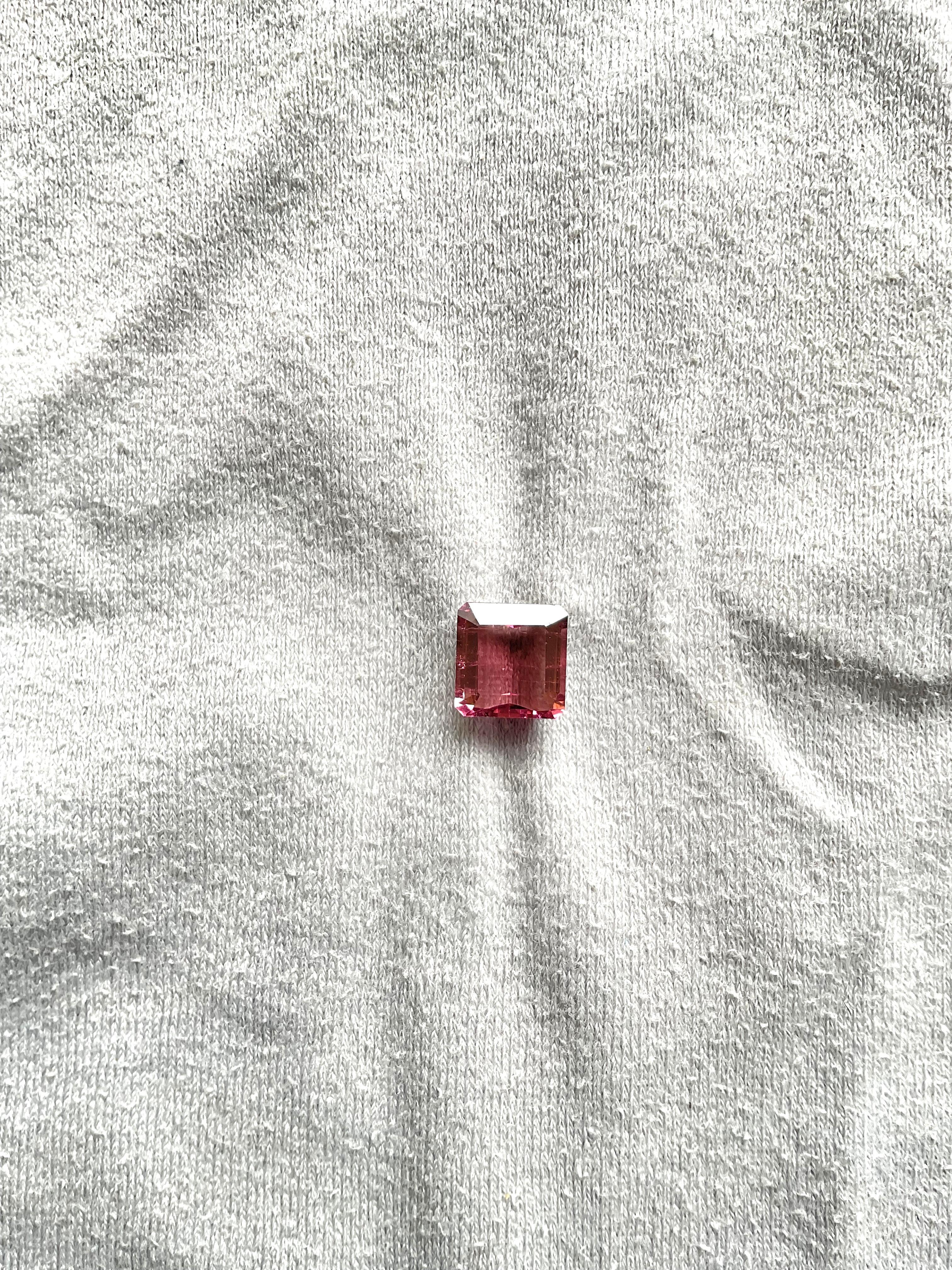 4.12 Carats Pink Peach Tourmaline Octa Faceted Cut stone Top Quality Natural gem Neuf - En vente à Jaipur, RJ