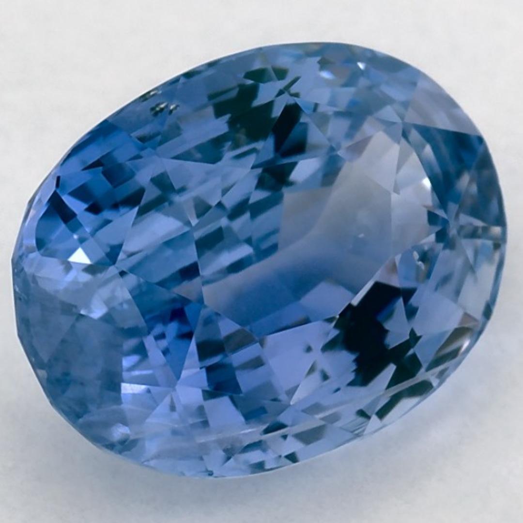 Taglio ovale 4.12 carati di zaffiro blu ovale sfuso in vendita