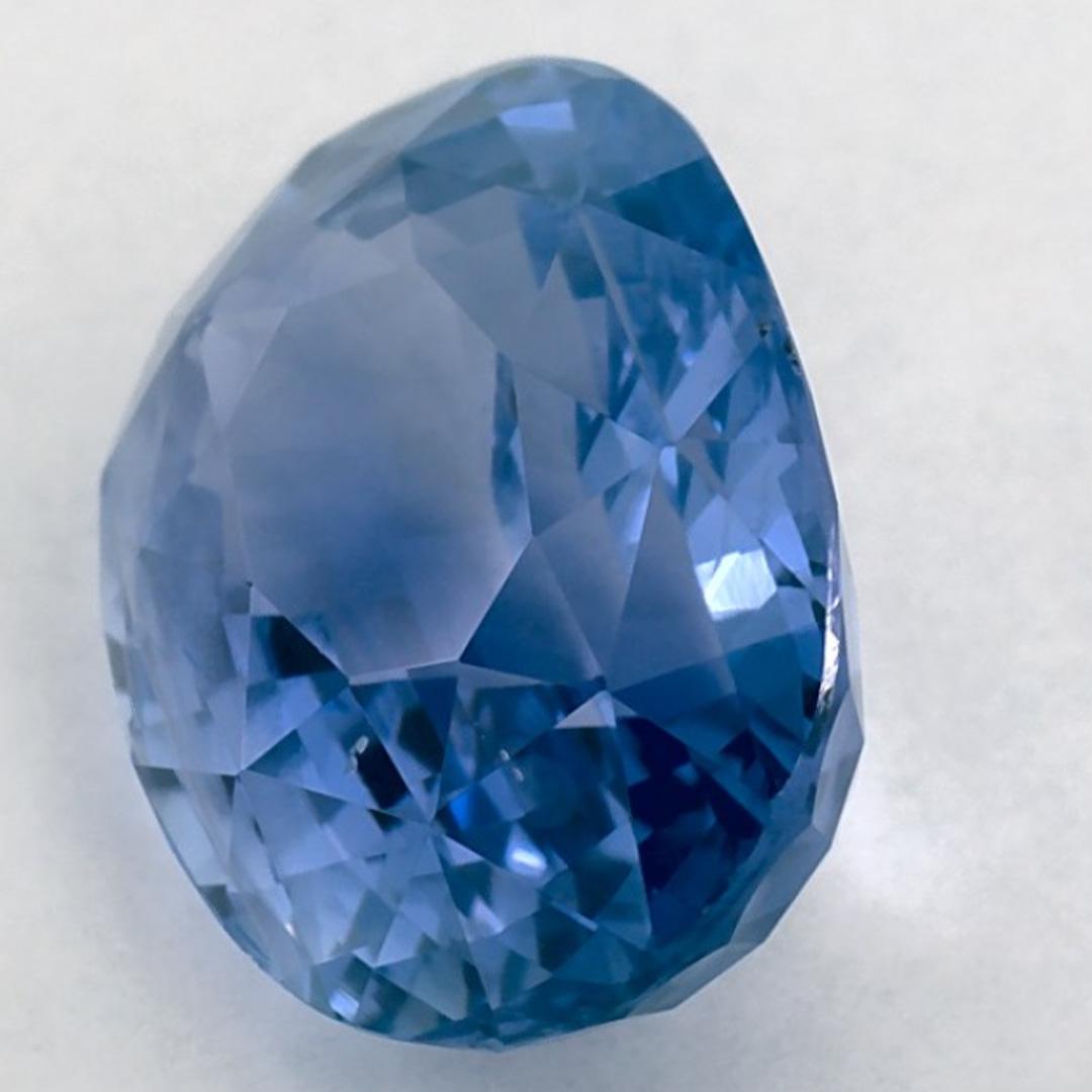 Donna 4.12 carati di zaffiro blu ovale sfuso in vendita