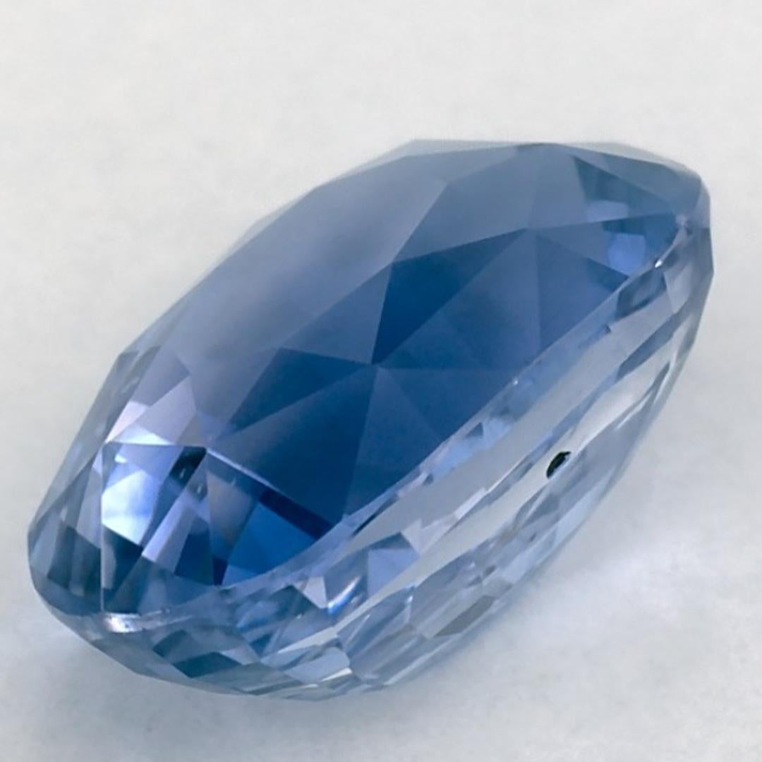 4.12 carati di zaffiro blu ovale sfuso in vendita 3
