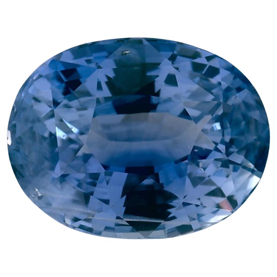 4.12 carati di zaffiro blu ovale sfuso