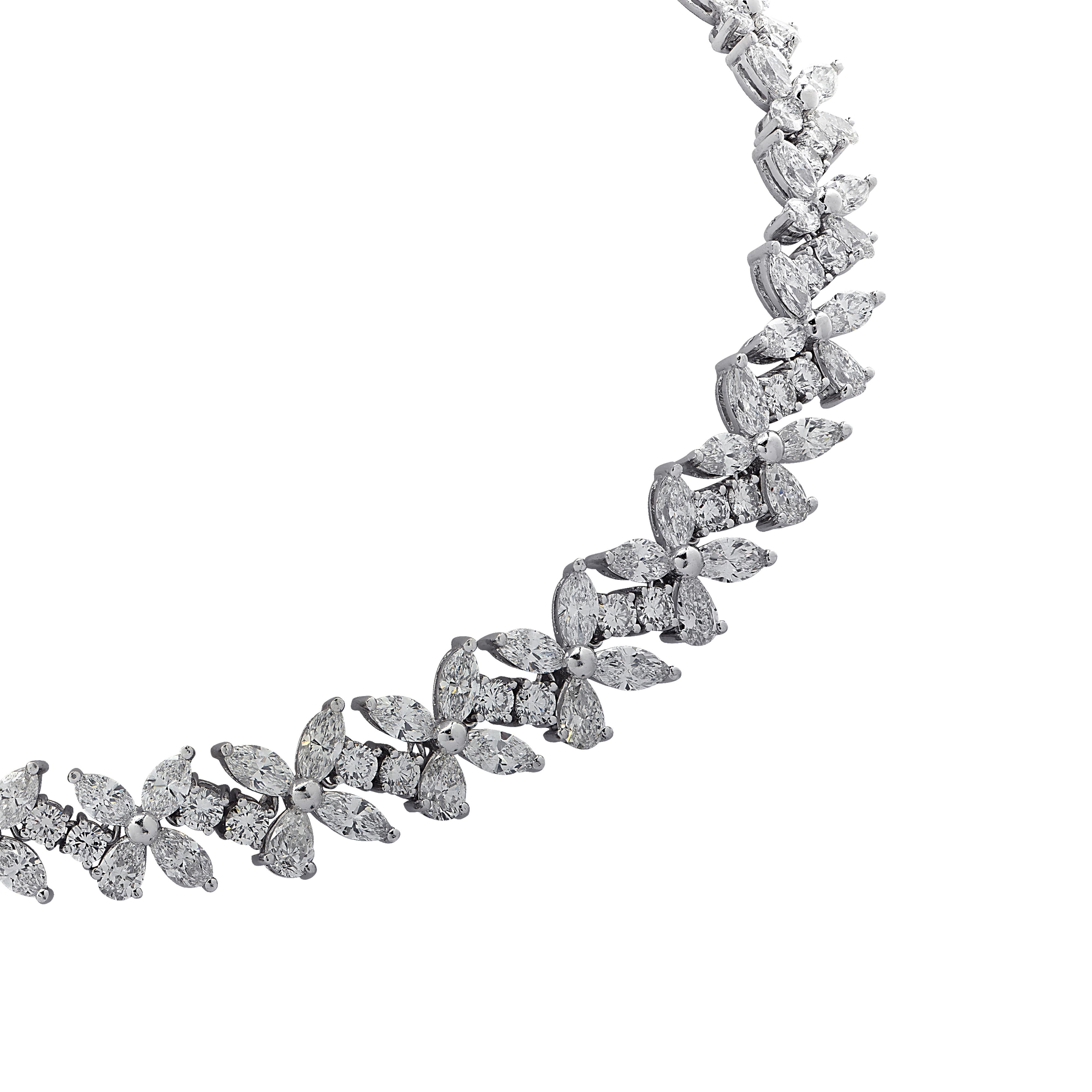41.25 Carat Diamond Cluster Necklace 1