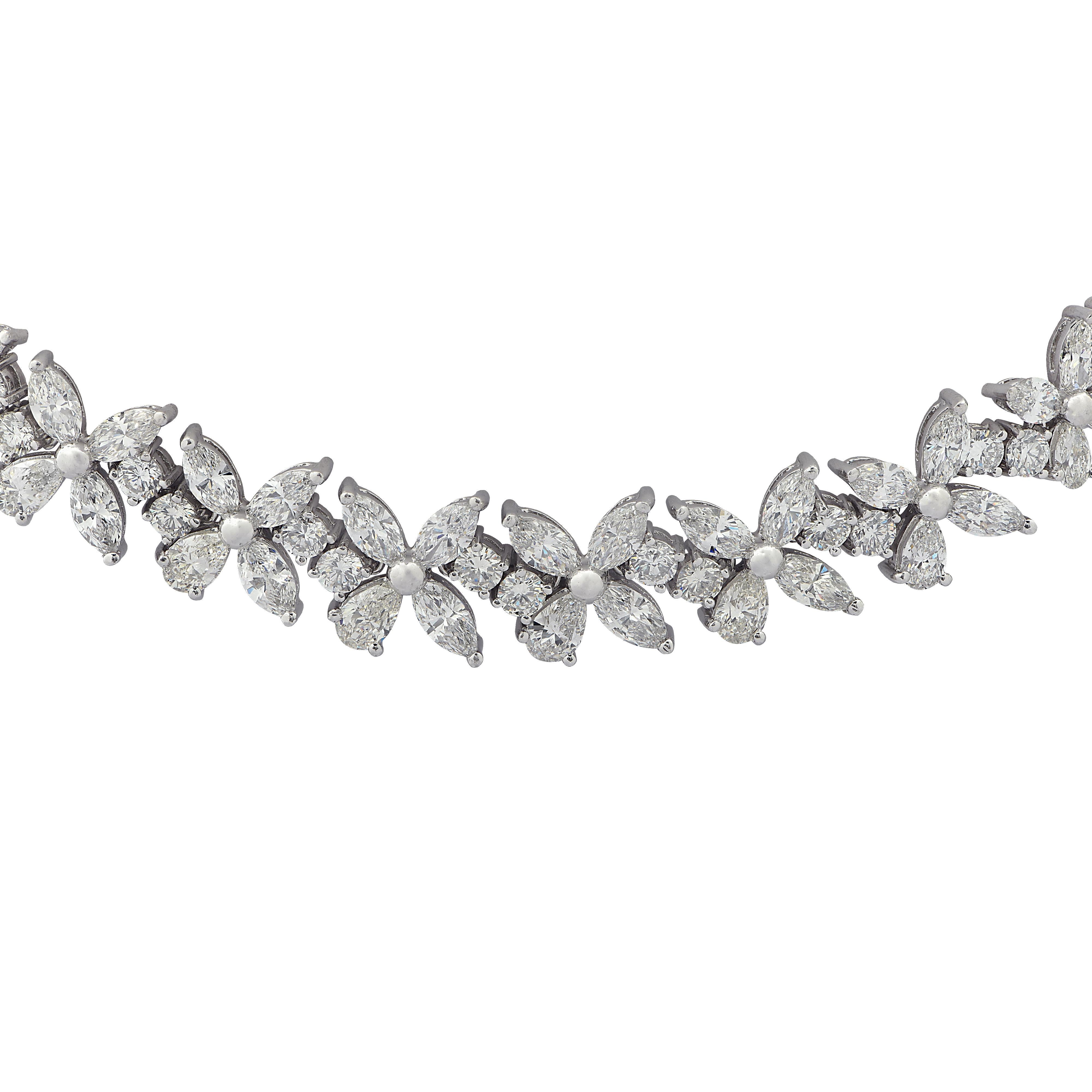 41.25 Carat Diamond Cluster Necklace 2