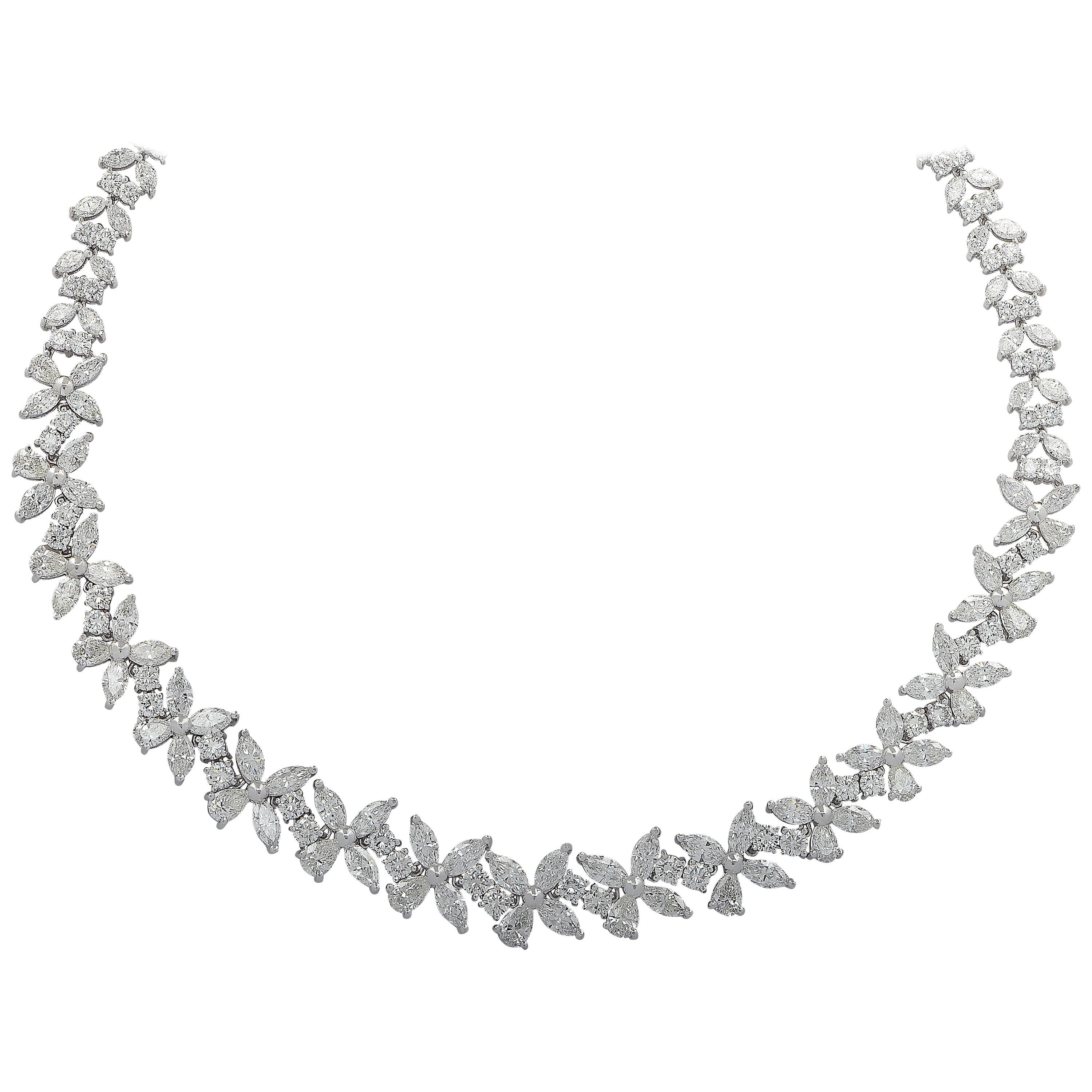41.25 Carat Diamond Cluster Necklace