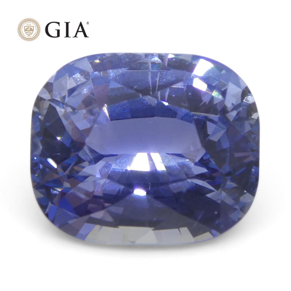4.12ct Cushion Blue Sapphire GIA Certified Sri Lanka Unheated  For Sale 5