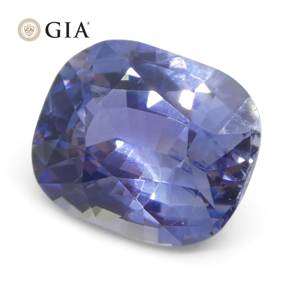 4.12ct Cushion Blue Sapphire GIA Certified Sri Lanka Unheated  For Sale 7