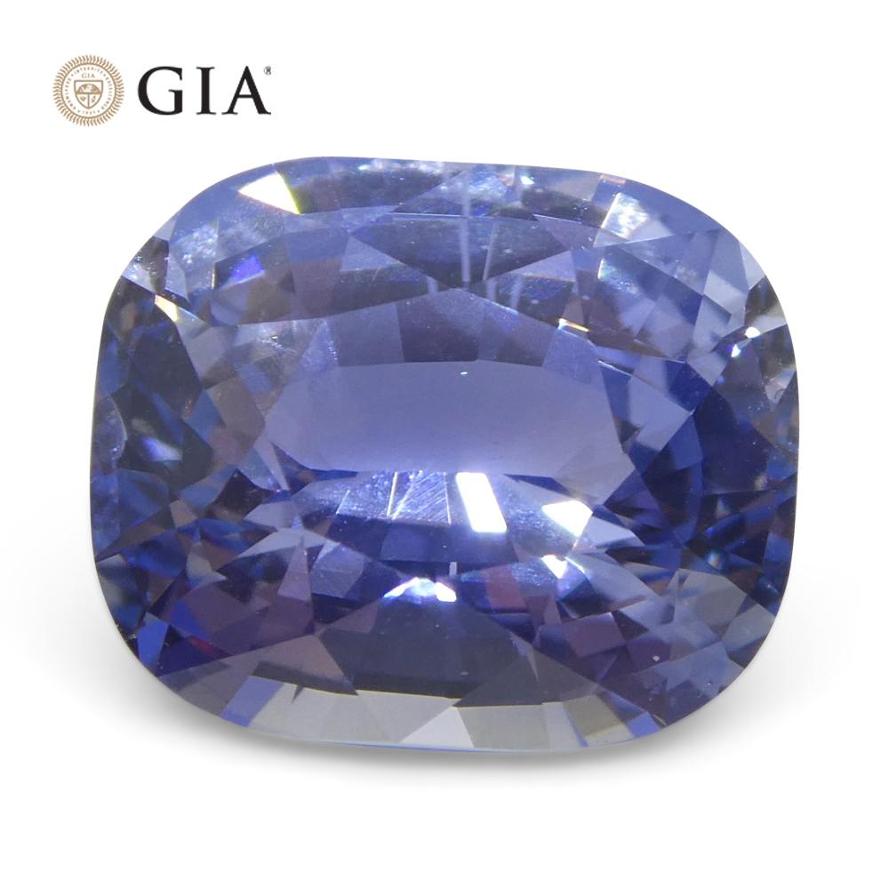 4.12ct Cushion Blue Sapphire GIA Certified Sri Lanka Unheated  For Sale 8