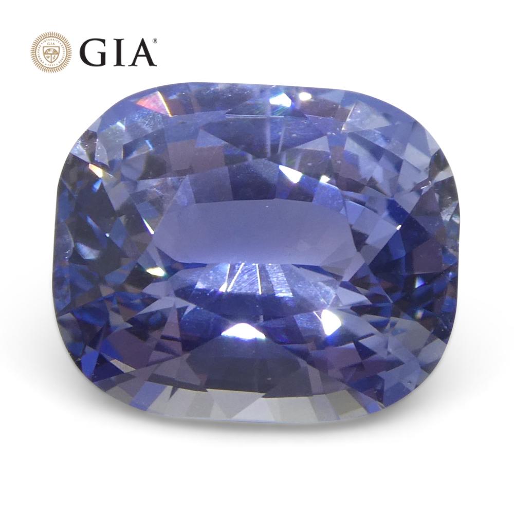 Women's or Men's 4.12ct Cushion Blue Sapphire GIA Certified Sri Lanka Unheated For Sale