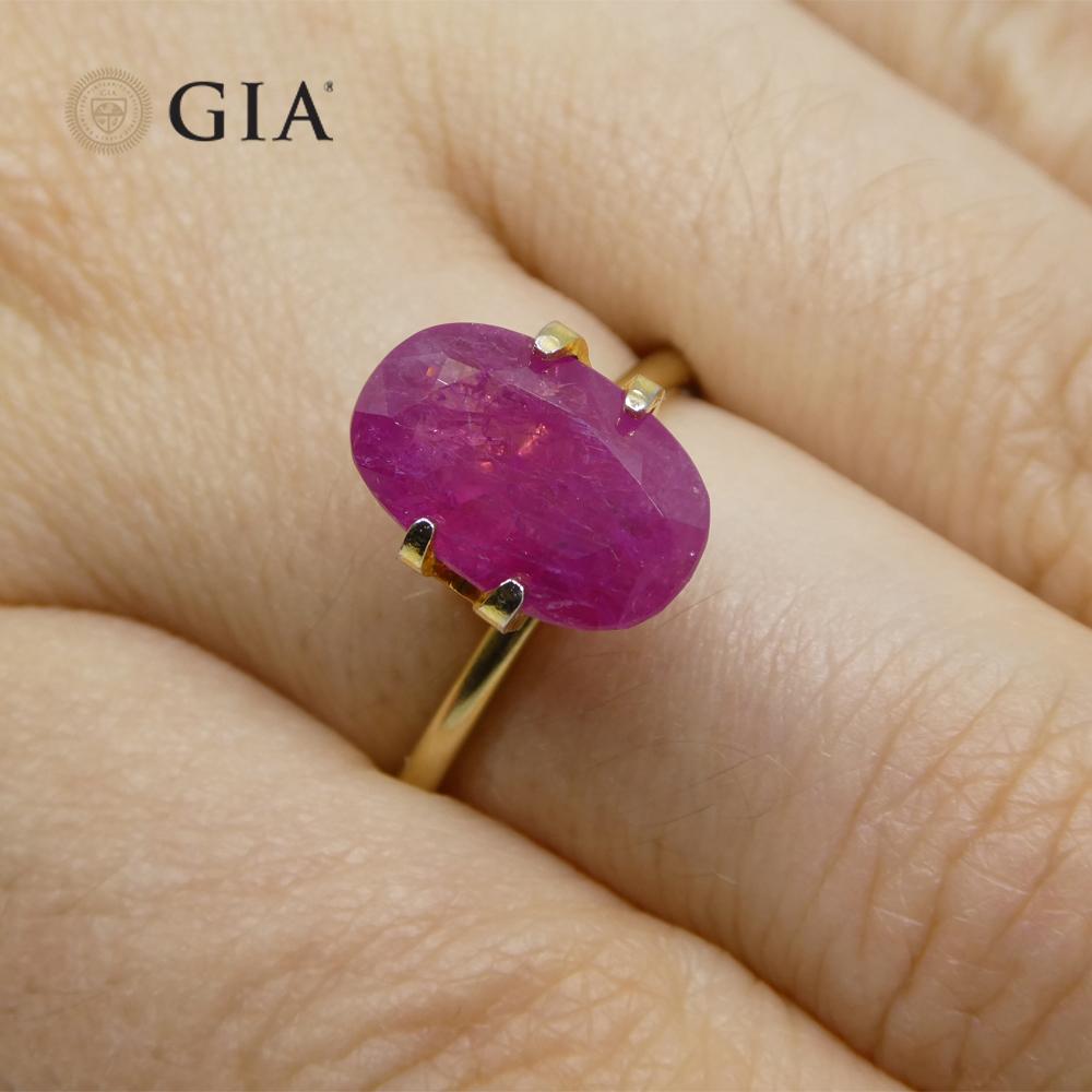 This is a stunning GIA Certified Ruby


The GIA report reads as follows:

GIA Report Number: 2223862608
Shape: Oval
Cutting Style:
Cutting Style: Crown: Brilliant Cut
Cutting Style: Pavilion: Step Cut
Transparency: Semi-Transparent
Color: Purplish