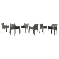 413 Cab Chairs by Mario Bellini for Cassina, Set of 6