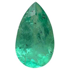 Smeraldo colombiano verde menta da 4,13 carati - pietra di maggio a goccia con taglio a pera