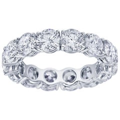 4.13 Carat Round Brilliant Cut Diamond Eternity Band