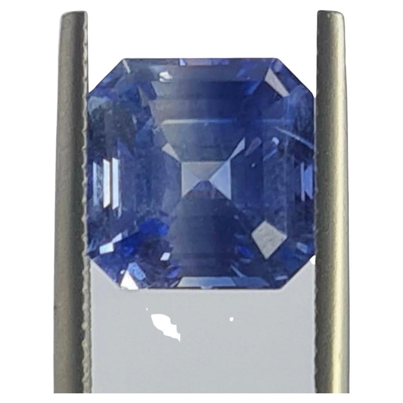 4,77 Karat Sri Lanka Ceylon-Blauer Saphir Strahlender und Diamantring 7