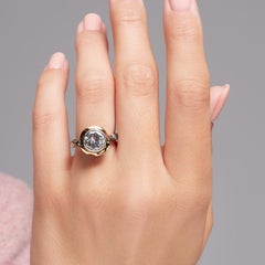 4.13 Carat White Topaz Diamond Yellow Gold Sterling Silver Solitaire Ring