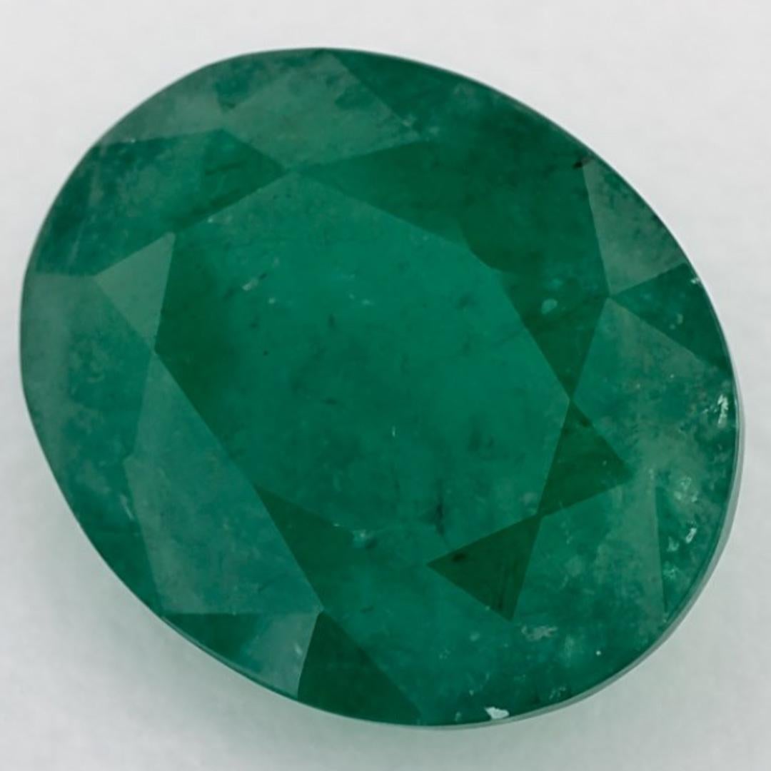 Oval Cut 4.13 Ct Emerald Oval Loose Gemstone For Sale