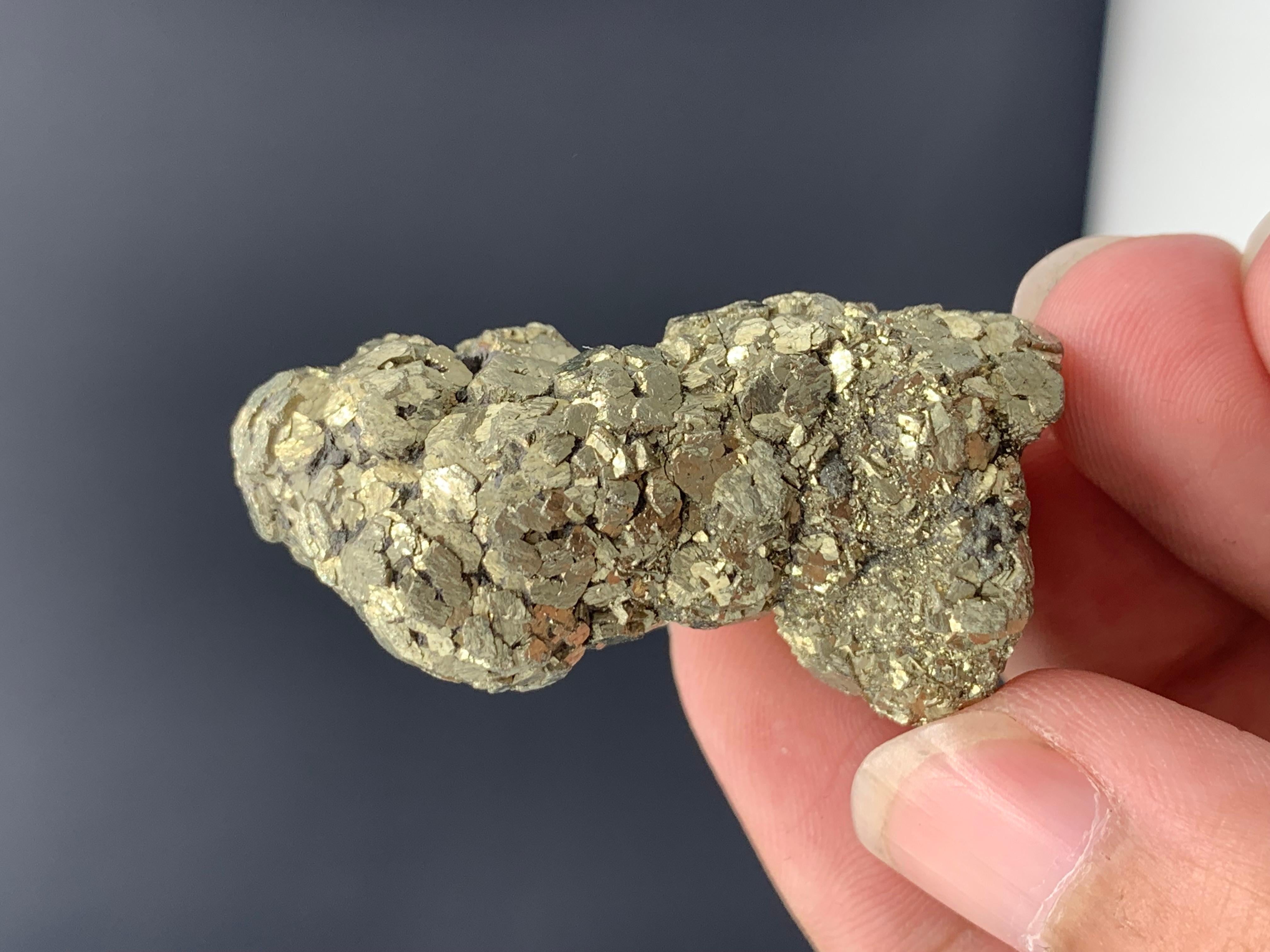 41.32 Gram Amazing Pyrite Specimen From Jowzjan Province, Afghanistan  For Sale 2