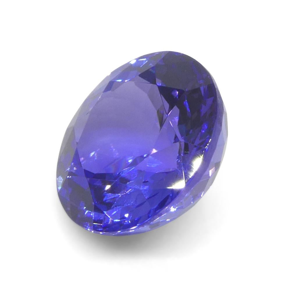 4.13ct Round Violet Blue Tanzanite from Tanzania For Sale 5