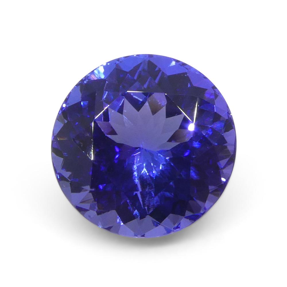 4.13ct Round Violet Blue Tanzanite from Tanzania For Sale 7