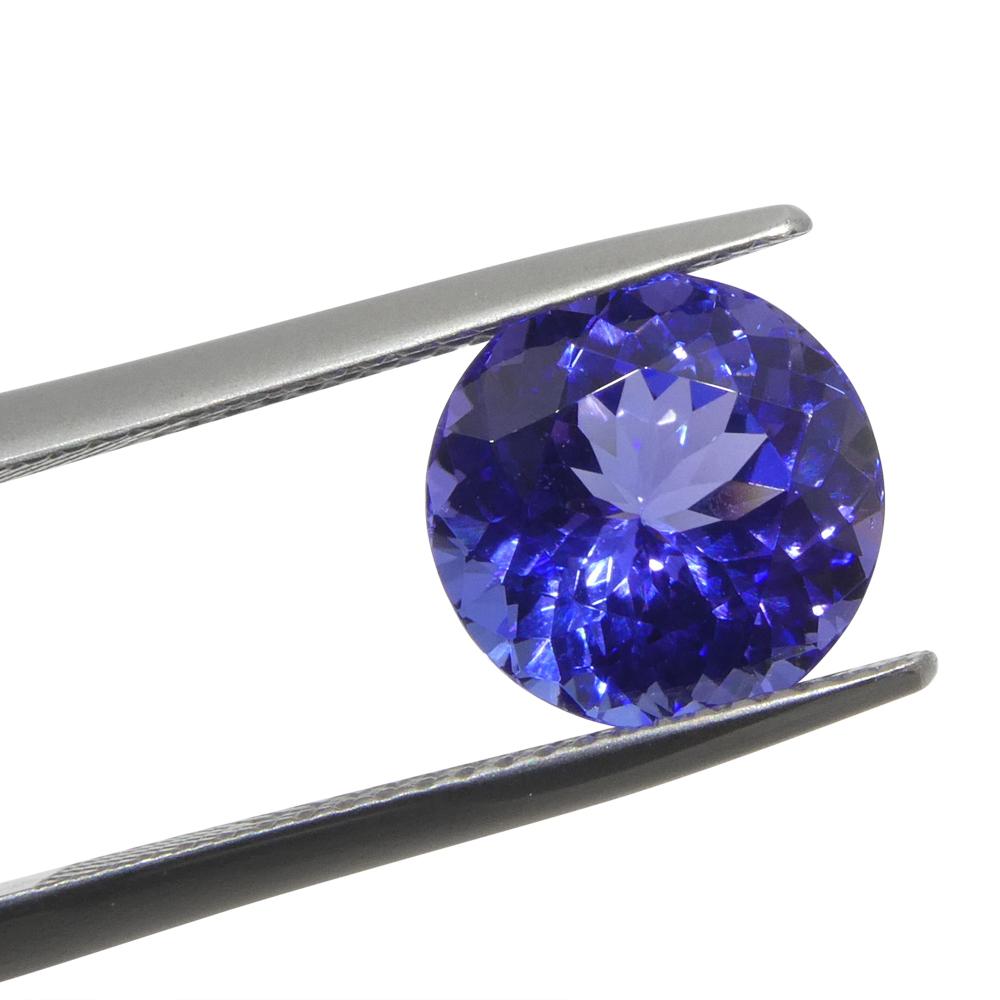 4.13ct Round Violet Blue Tanzanite from Tanzania For Sale 9