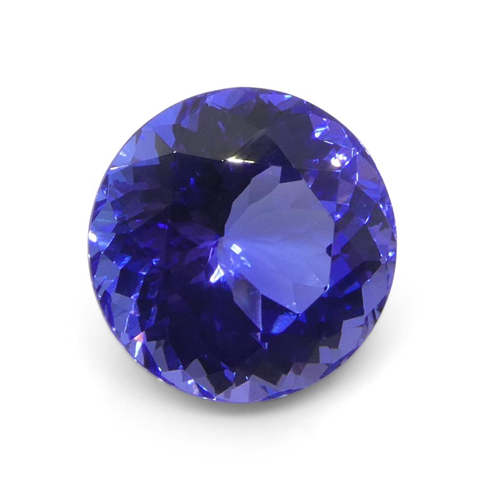 4.13ct Round Violet Blue Tanzanite from Tanzania For Sale 4