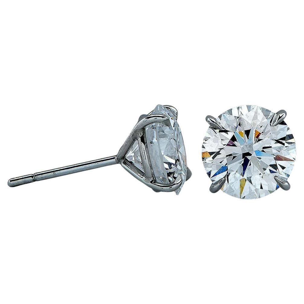 4..00 Carat Natural Earth Mined Diamond Studs For Sale
