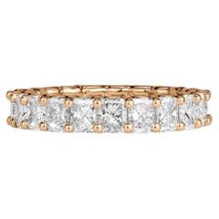 4.14 Carat Radiant Band Brilliant White  18K Gold A Classic Statement Heirloom