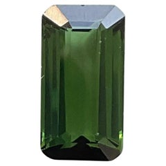 Pierre naturelle de taille supérieure, tourmaline verte octogonale facettée de 4,14 carats