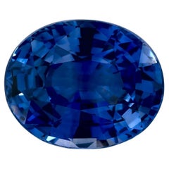 4.14 Ct Blue Sapphire Oval Loose Gemstone