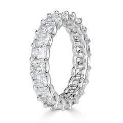 4.14ct Radiant Cut Diamond Eternity Band in Platinum