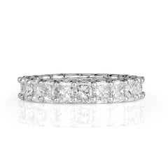 4.14ct Radiant Cut Diamond Eternity Band in Platinum