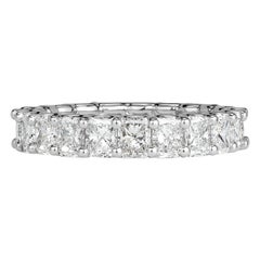 4.14ct Radiant Cut Diamond Eternity Band in Platinum