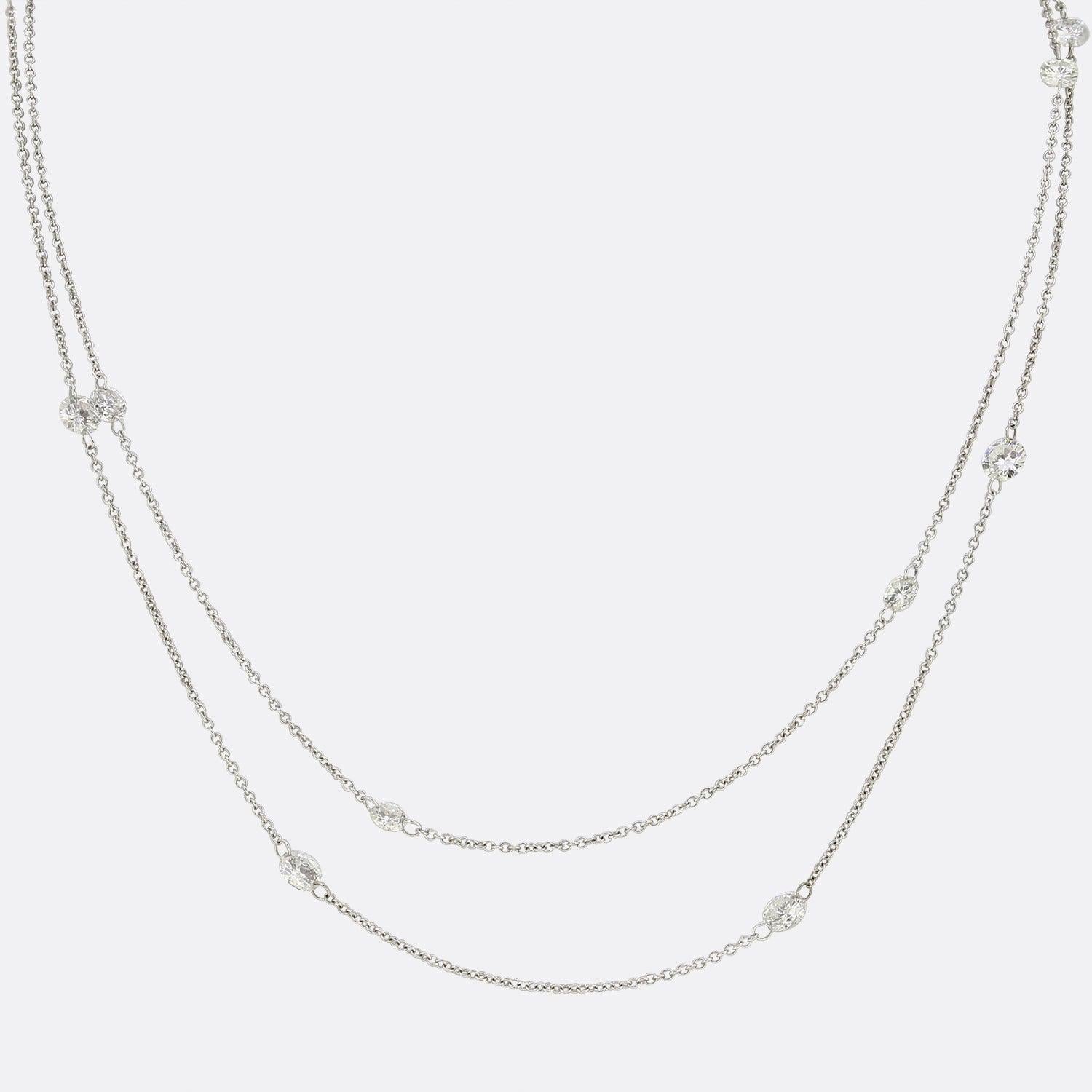 Collar de diamantes de 4,15 quilates por metro en Bueno estado para la venta en London, GB