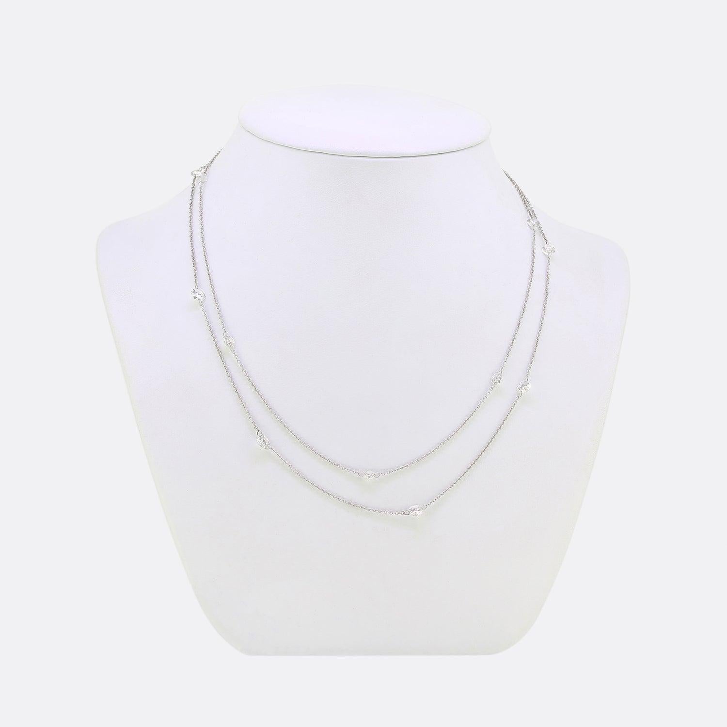 De las mujeres Collar de diamantes de 4,15 quilates por metro en venta