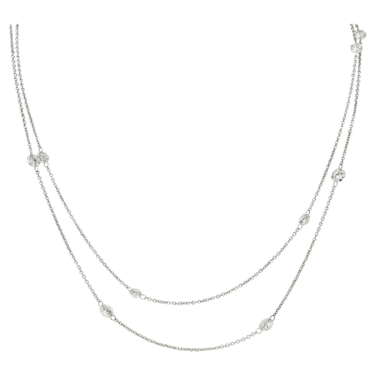Collar de diamantes de 4,15 quilates por metro en venta