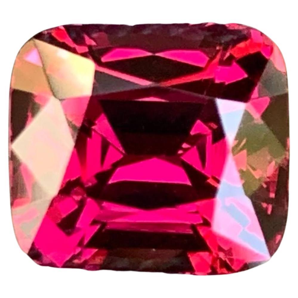 4.15 Carat Loose Pinkish Red Umbalite Garnet Stone Cushion Cut From Africa