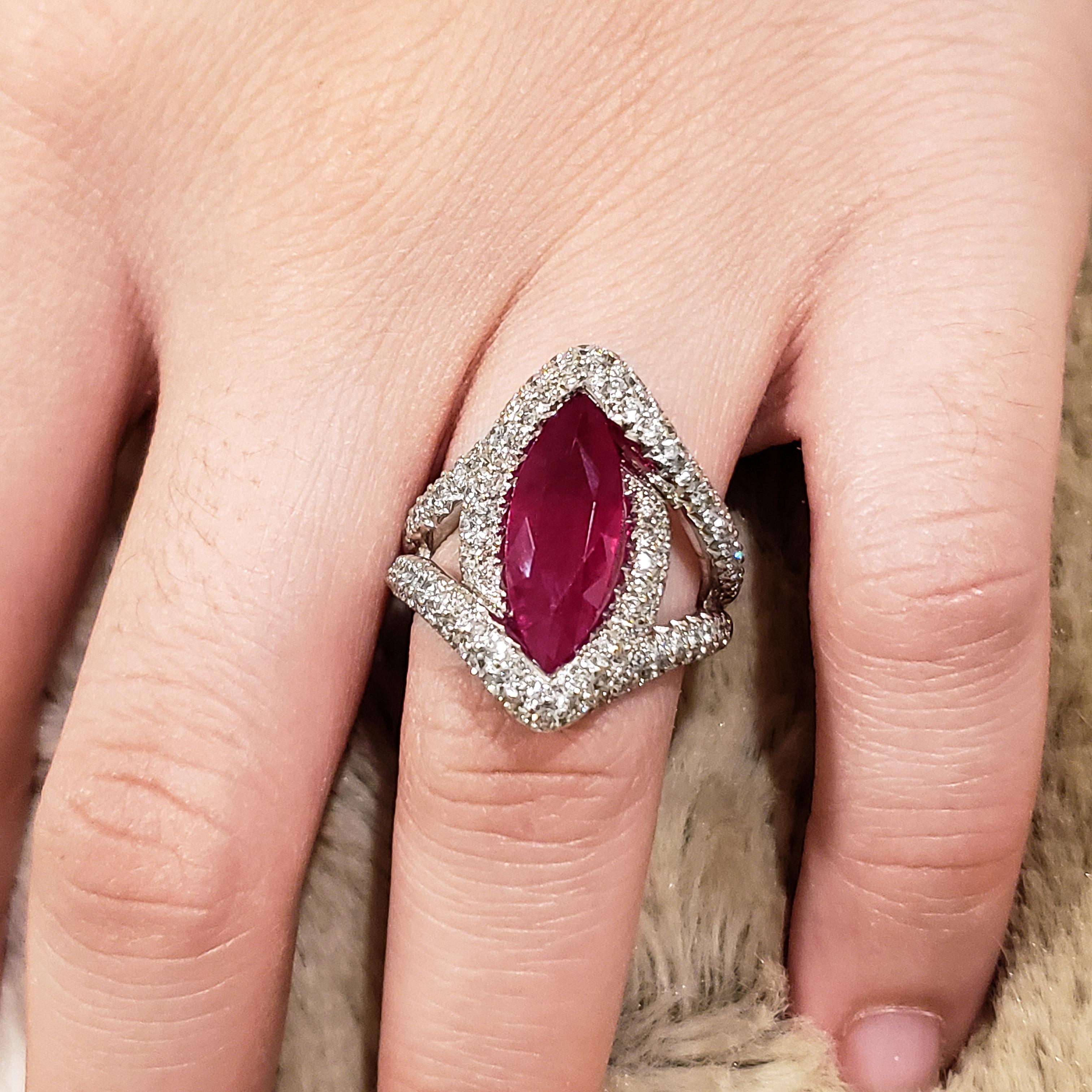 marquise cut ruby ring