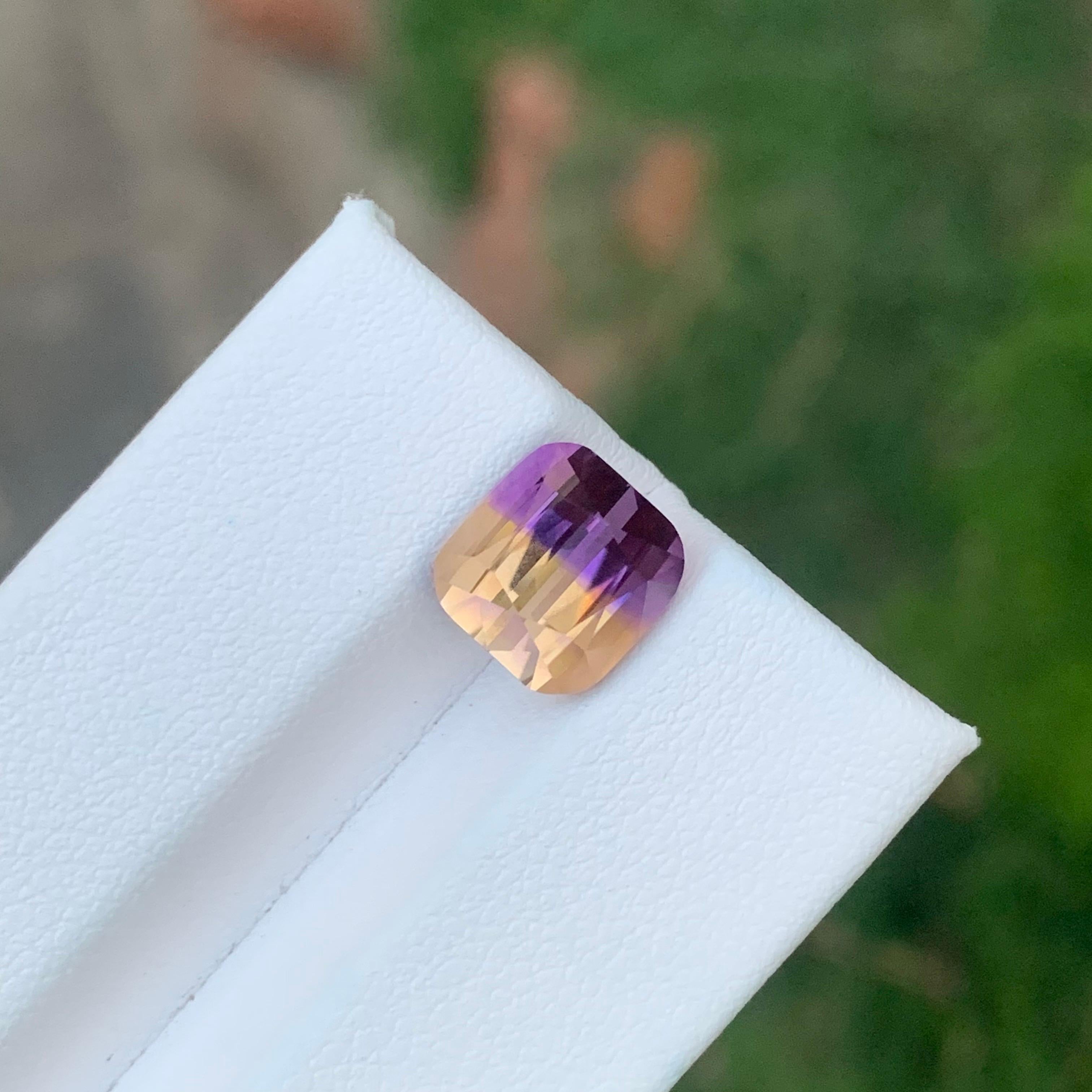 4.15 Carat Natural Loose Ametrine Cushion Shape Gemstone For Sale 4